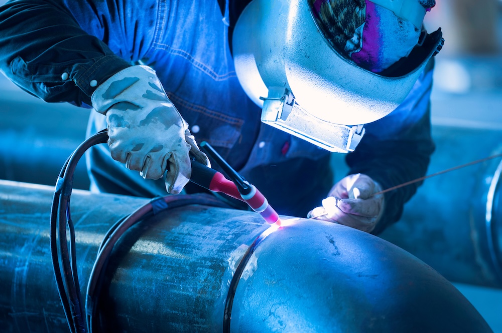 tig welding on site